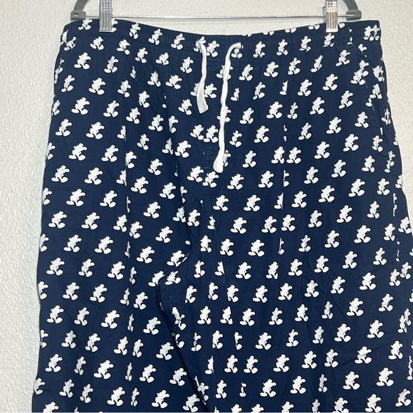Disney Parks Mens Mickey Mouse Navy Drawstring Pajama Pants Lounge Pants Size XL - Picture 2 of 12